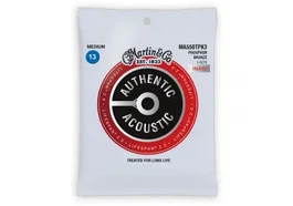 Martin Jeu de Cordes Acoustique Authentic Lifespan® 2.0 Phosphor Bronze 92/8 Medium 13-56 (Pack de 3)