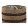 Home ESPRIT Set de pots de fleurs Esprit Naturel Brun foncé Fibre naturelle