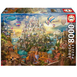 Educa Puzzle 8000 pièces Adultes - Ville des Rêves - 19570 - Puzzle complexe de grande taille (192 x 136 cm)
