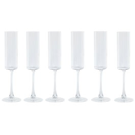 Coupe de champagne Home ESPRIT Transparent Verre 160 ml (6 Unités)