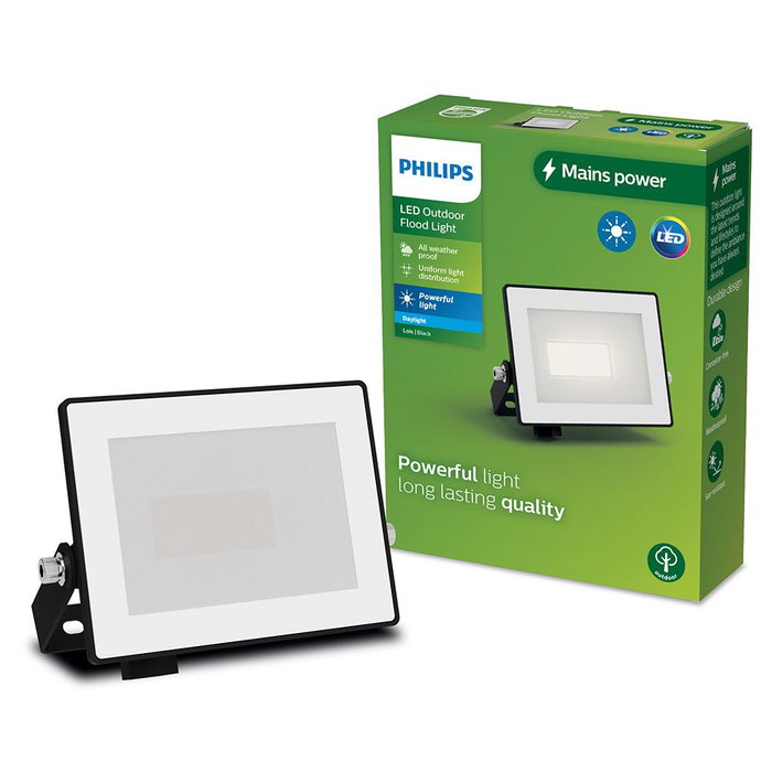 Philips Foc LED Projecteur Extérieur 10W 5000K 950lm IP65 Noir