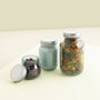 Quid Lot de 3 Bocaux en Verre Minimal Beige 25 cL - 45 cL - 100 mL avec Fermeture à Vis