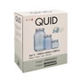 Quid Lot de 3 Bocaux en Verre Minimal Beige 25 cL - 45 cL - 100 mL avec Fermeture à Vis