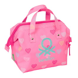 Benetton Nécessaire de voyage Heart - 26.5x12.5x17.5 cm, compartiment à fermeture éclair, intérieur doublé, poignée de transport