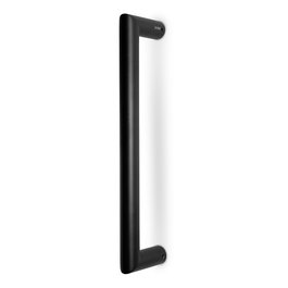 JANDEL Sion - Manillon mural en acier inoxydable Ø25 mm C300 L325 noir, avec kit de fixation inclus