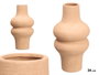 Giftdecor Jarron Curvas 34 cm Terre Céramique Marron (Set de 4)