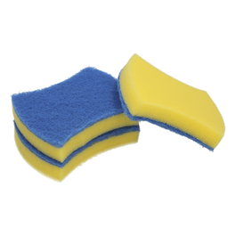 WOLFPACK LINEA PROFESIONAL Lot de 3 éponges bleues non rayantes