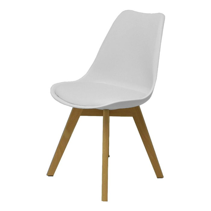 Chaise Don Rodrigo Fixe/Sans mécanisme Chlorure de polyvinyle Blanc Non applicable Sans accoudoirs Sans appui-tête Sans roulettes