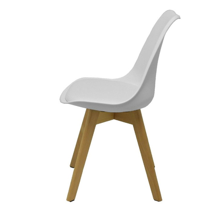 Chaise Don Rodrigo Fixe/Sans mécanisme Chlorure de polyvinyle Blanc Non applicable Sans accoudoirs Sans appui-tête Sans roulettes