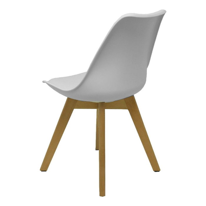 Chaise Don Rodrigo Fixe/Sans mécanisme Chlorure de polyvinyle Blanc Non applicable Sans accoudoirs Sans appui-tête Sans roulettes