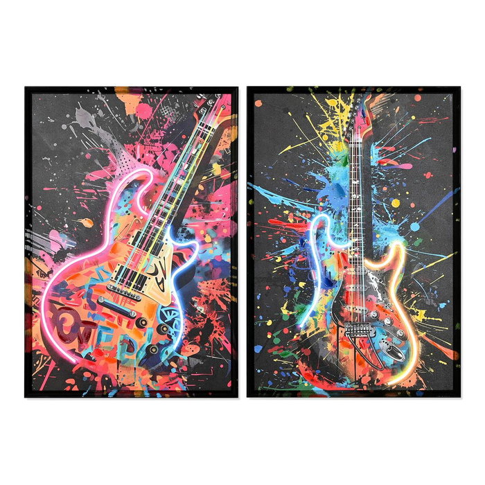 Home ESPRIT Toile Noir Guitare Loft 63 x 3,7 x 93 cm (2 Unités) Home ESPRIT Toile Noir Guitare Loft 63 x 3,7 x 93 cm (2 Unités)