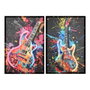 Home ESPRIT Toile Noir Guitare Loft 63 x 3,7 x 93 cm (2 Unités)
