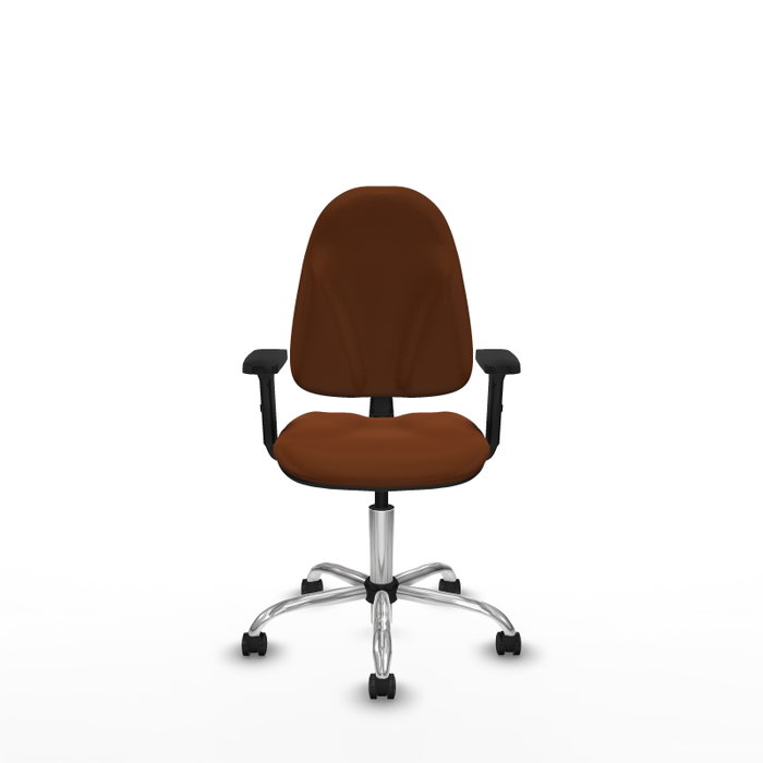 PIQUERAS Y CRESPO Chaise de bureau Algarra, Similicuir Marron, Accoudoirs 2D, Roulettes Parquet PIQUERAS Y CRESPO Chaise de bureau Algarra, Similicuir Marron, Accoudoirs 2D, Roulettes Parquet