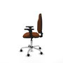 PIQUERAS Y CRESPO Chaise de bureau Algarra, Similicuir Marron, Accoudoirs 2D, Roulettes Parquet