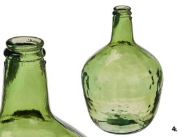 GIFTDECOR Bouteille décorative en verre lisse verte 4 L