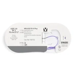 Kruuse Suture PD-X PLUS 2/0 70cm Aiguille 26mm 1/2 Ronde Pointe Conique 12/paquet