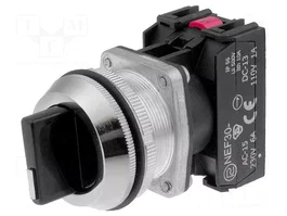 PROMET Commutateur rotatif NEF30 30mm Noir NC + NO