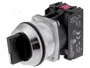PROMET Commutateur rotatif NEF30 30mm Noir NC + NO
