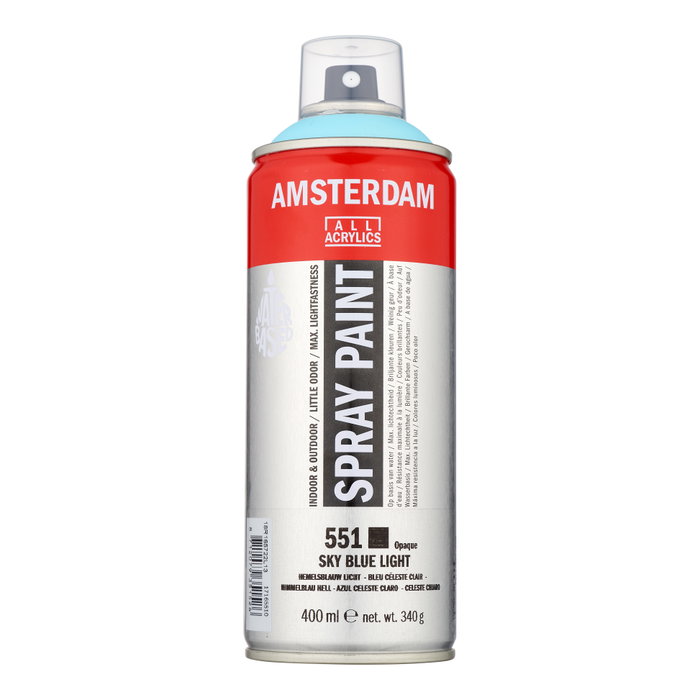 Amsterdam Spraypaint 400 ml Bleu Ciel Clair 551 Amsterdam Spraypaint 400 ml Bleu Ciel Clair 551