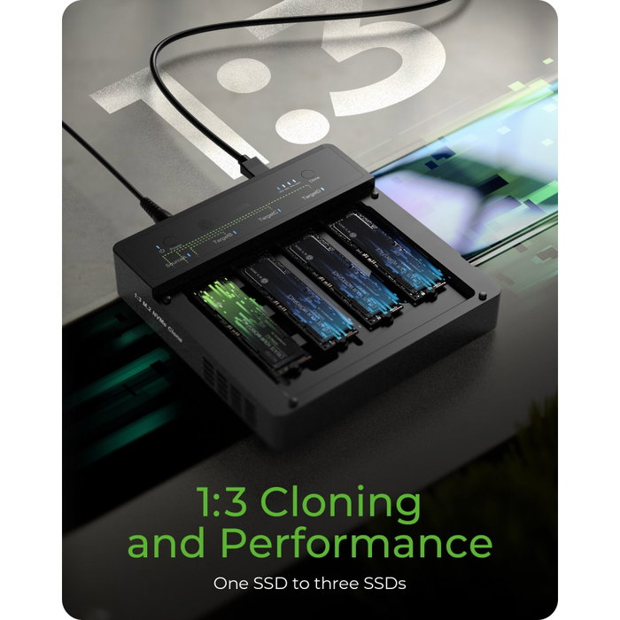 Icy IB-4013MCL-C4 Station de clonage USB4 pour 4 SSD M.2 NVMe
