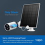 TP-Link Panneau Solaire Tapo A200 pour Caméras Batterie C425/C420/C400, 4.5W, IP65, Câble 4m, Micro USB, Angle Réglable