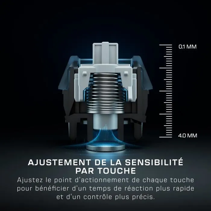 Turtle Beach Vulcan II TKL Pro - Clavier gaming mécanique magnétique RGB - Format compact sans pavé numérique - Noir