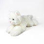 DEQUBE Peluche Bocalan Chat Blanc Couché 25 cm - Licorne