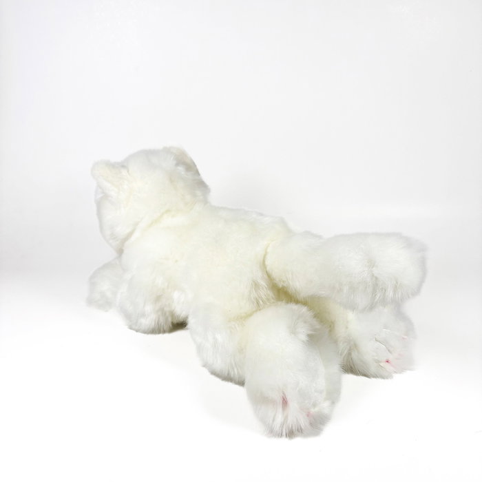 DEQUBE Peluche Bocalan Chat Blanc Couché 25 cm - Licorne DEQUBE Peluche Bocalan Chat Blanc Couché 25 cm - Licorne