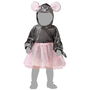 Déguisement Bébé Souris Gris 24 Mois Unisexe - Ensemble avec Haut, Jupe et Oreilles - Polyester