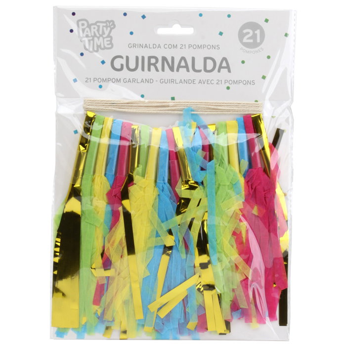 Party Time Guirlande 21 Pompons Party Time Guirlande 21 Pompons