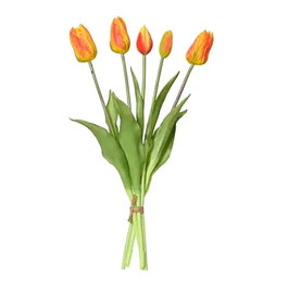 Everlands Tulipanes Ramo artificiel de tulipes orange en polypropylène 15 x 15 x 40 cm