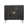 Buffet Home ESPRIT Noir Doré Métal Bois de manguier 81 x 45 x 75 cm
