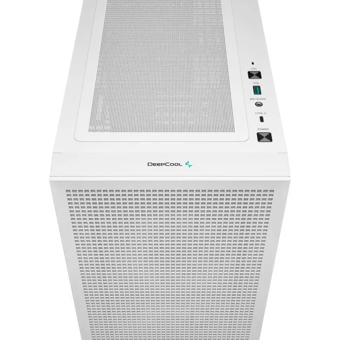 Deepcool CH360 Digital Boîtier PC Blanc Format M-ATX Mini Tour Sans Alimentation - Éclairage RGB, Ventilateurs 140 mm, Compatible Micro-ATX/Mini-ITX