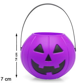 Calabaza Decorativa Halloween, Citrouille Violette, Décoration Fête, 14 x 17 cm