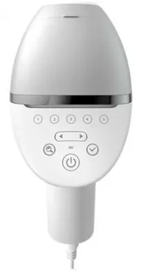 Philips BRI940/00 Épilateur à Lumière Pulsée IPL et Laser Lumea 8000 - Technologie SenseIQ avec Application pour une Peau Lisse 12 Mois - Blanc/Gris