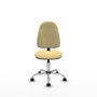 PIQUERAS Y CRESPO Chaise de bureau Algarra similicuir crème sans accoudoirs
