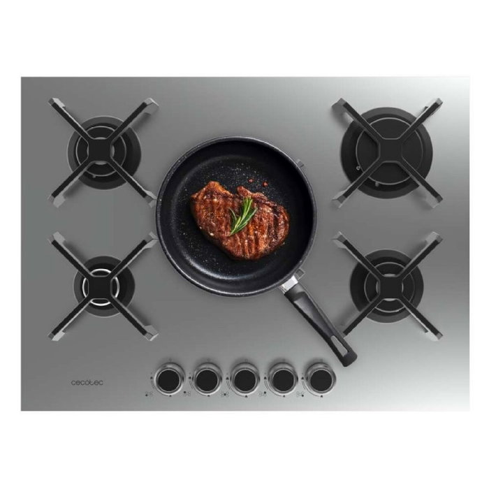 Cecotec Plaque gaz 5 feux Bolero Squad G 5400S 10400W inox WOK allumage sécurisé