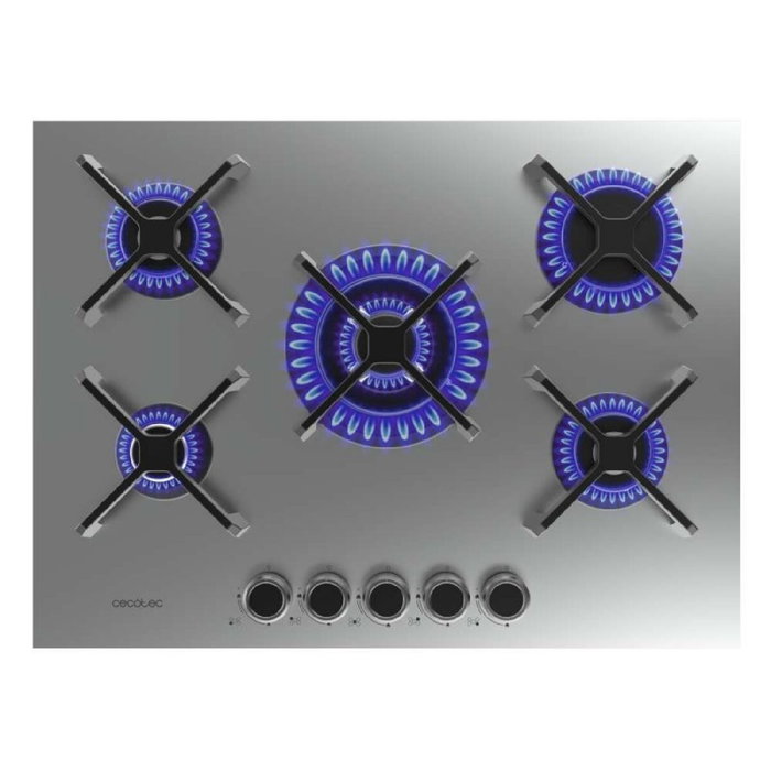 Cecotec Plaque gaz 5 feux Bolero Squad G 5400S 10400W inox WOK allumage sécurisé