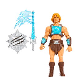 Mattel Masters of the Universe He-Man JKJ02 - Figurine de 13,97 cm avec accessoires basée sur le film, effet sonore d'attaque d'épée