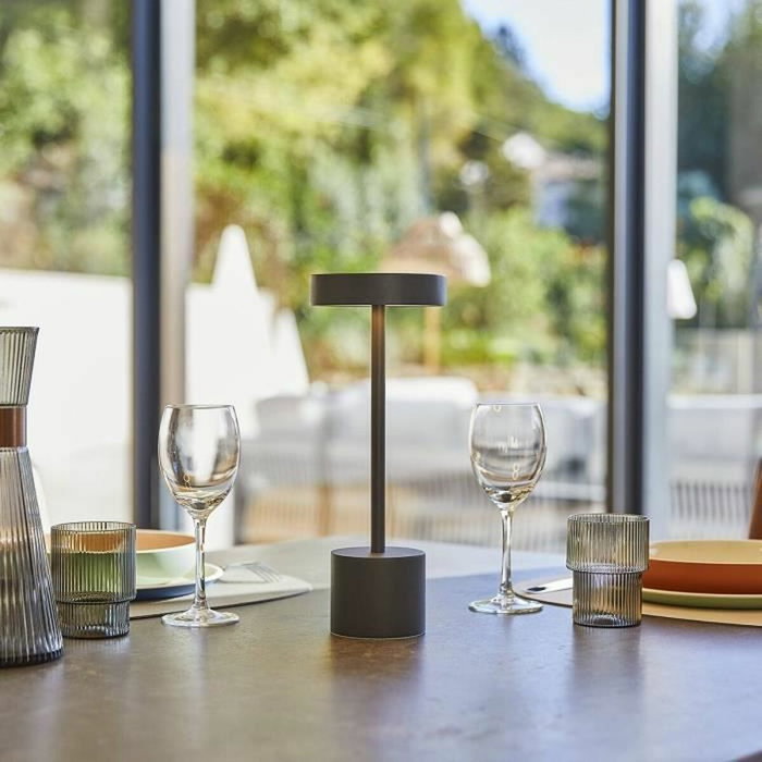 Lumisky ROBY Lampe de table LED sans fil, Gris foncé