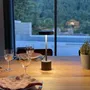 Lumisky - ROBY - Lampe de table LED sans fil à intensité variable et détection tactile, design aluminium gris foncé, autonomie jusqu'à 50h