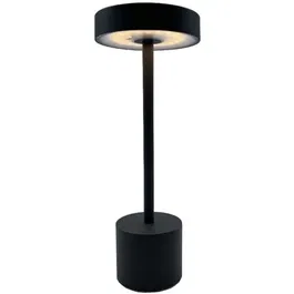 Lumisky - ROBY - Lampe de table LED sans fil à intensité variable et détection tactile, design aluminium gris foncé, autonomie jusqu'à 50h