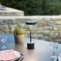 Lumisky - ROBY - Lampe de table LED sans fil à intensité variable et détection tactile, design aluminium gris foncé, autonomie jusqu'à 50h