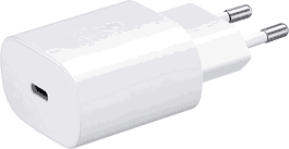 Samsung EP-TA800XWEGWW Alimentation 25W Blanche Rapide Chargeur USB-C avec Câble pour Smartphones Galaxy et Tablettes