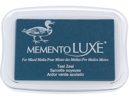 Tsukineko MEMENTO LUXE Almohadilla de tinta ardor verde azulado 96x63mm