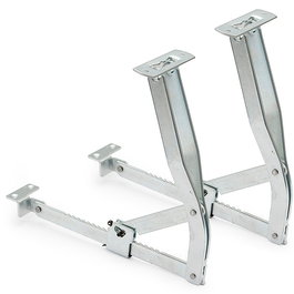 Q&Q Compas Telescopique Universel Truan 20 Positions avec Retour Automatique en Fer Zincé - Sans Main Droite/Gauche