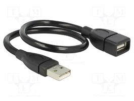 DELOCK Câble USB 2.0 A vers A 0,35m Noir