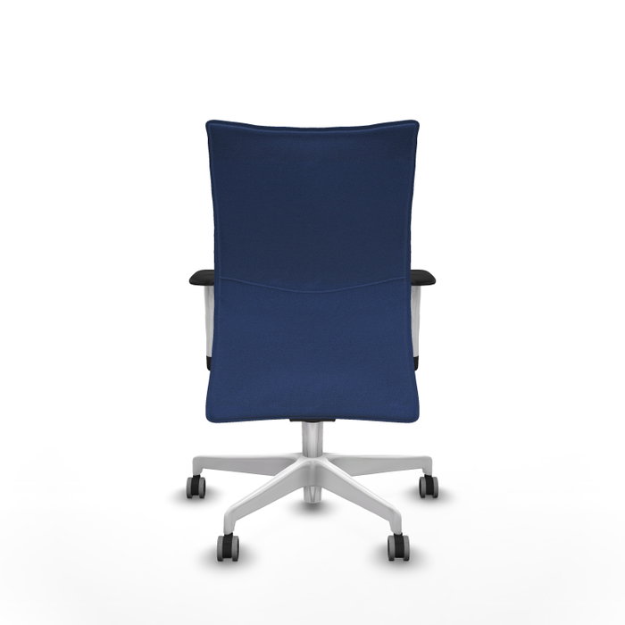 Piqueras Y Crespo Chaise Albacete confidente, mécanisme Sincro, Bleu marine, Base blanche, Accoudoirs 1D, Roulettes 65mm Piqueras Y Crespo Chaise Albacete confidente, mécanisme Sincro, Bleu marine, Base blanche, Accoudoirs 1D, Roulettes 65mm