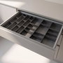 HERRAJES ALK Cubertero modular de aluminio anthracite pour tiroir