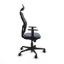 Piqueras y Crespo Chaise de Bureau Jorquera avec Appui-tête, Gris et Noir